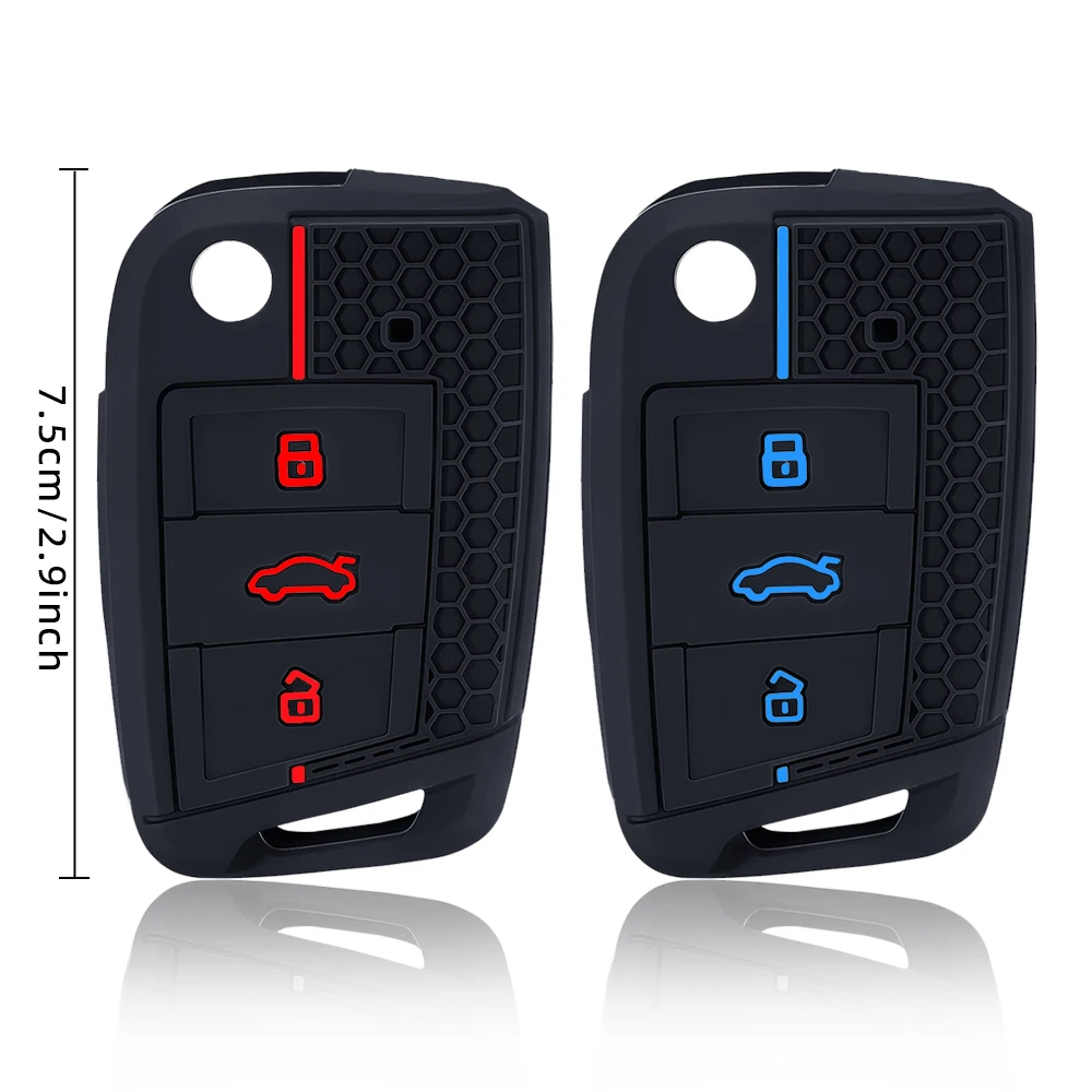 Premium Car Key Case Cover with Keychain Attachment