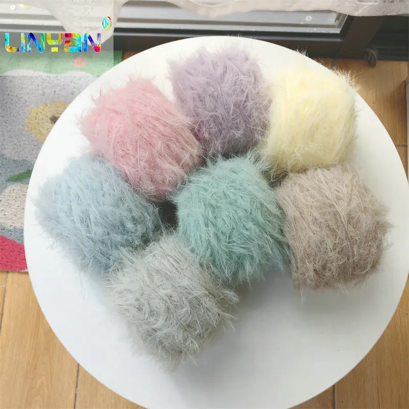 5 balls*50g long wool weave Mink coral cheap thick yarn for knitting