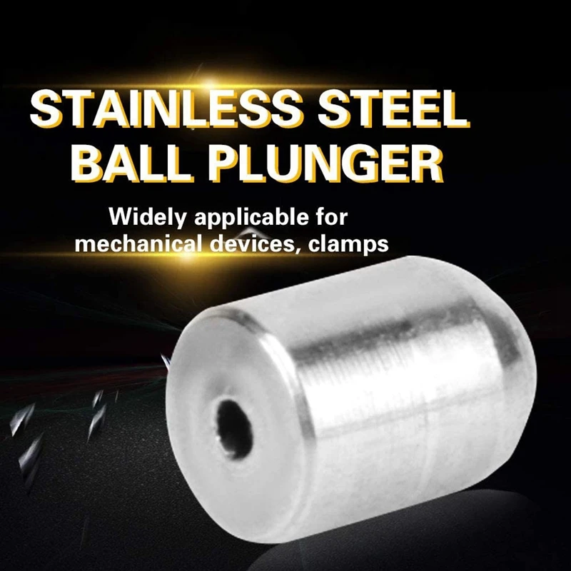 20 Pcs 2X3mm Stainless Steel Ball Plunger Spring Ball Plunger Push Fit Ball Spring Ball Plungers Set Screws Bolts