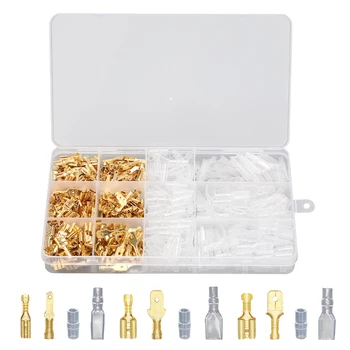 กล่องฉนวนชายหญิง 2.8/4.8/6.3 มม.ไฟฟ้า CRIMP เทอร์มินัล Terminal Spade ตัวเชื่อมต่อชุดสารพัน 1