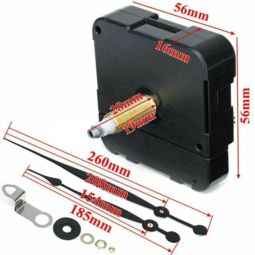 Wall Clock Movement DIY High Torque Quartz Controlled Clock Movement Motor Mechanism Long Hands Decorative Wall