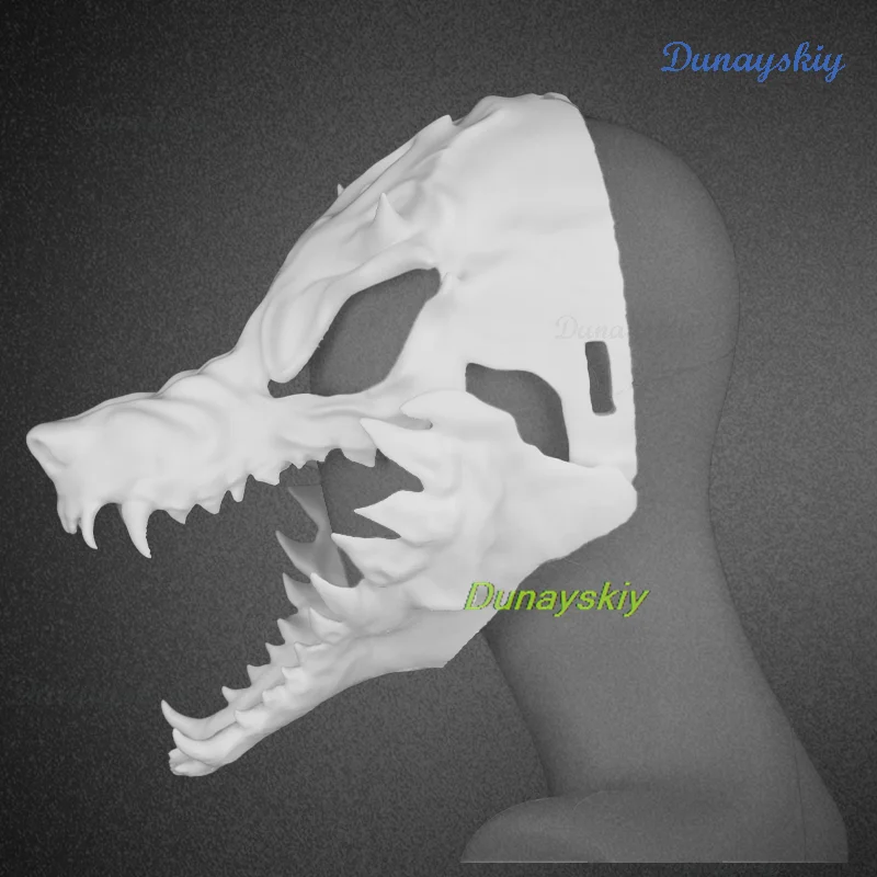 Realistic Style Animal Fursuit Dog Skull Kigurumi Furry Mask Scary Head 3d Print Capsule Halloween Diy Props Cosplay Headsets cosplay costumes kigurumi pajamas