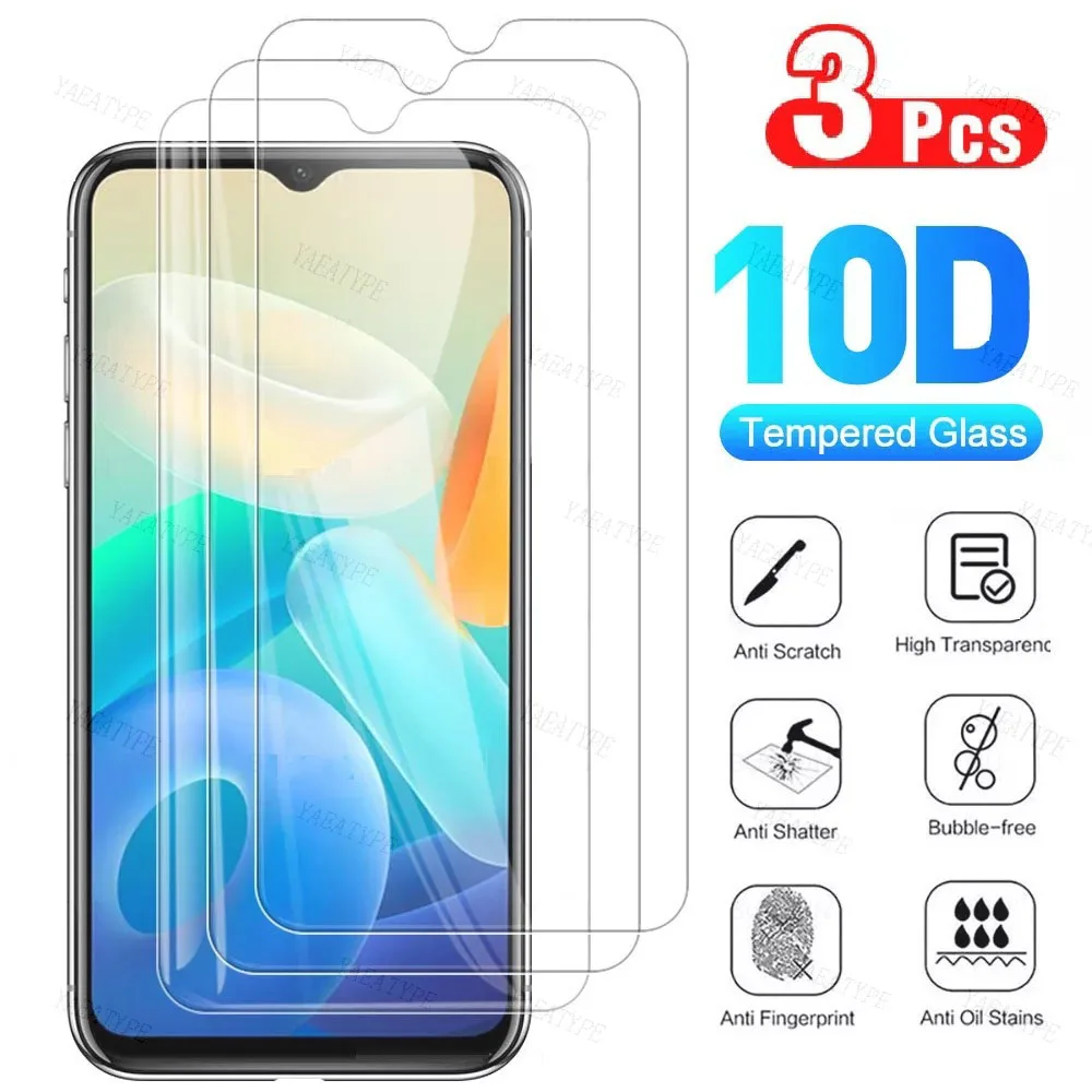 

3PCS Tempered Glass For Vivo Y02A 6.51" 2023 Protective Film Screen Protector On Vivo Y11 2023 V2236A Y02 V2213 Y02T Phone Glass