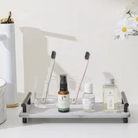 Sink Caddy Instant Dry Kitchen Bathroom Organizer, Diatomaceous Earth Water Absorbing Quick Stone Drying Soap Bottles Mat Tray 2