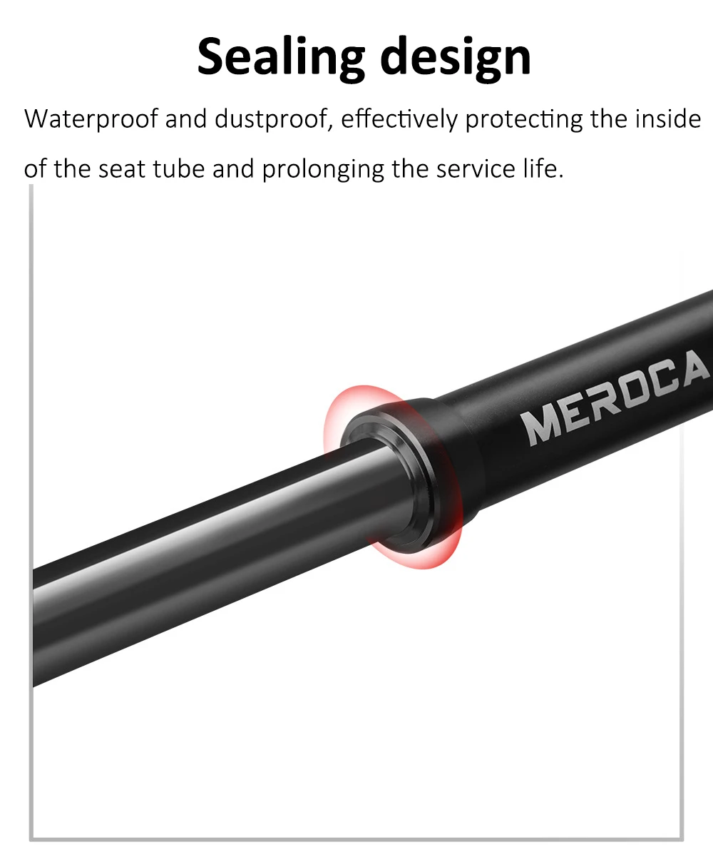 Meroca Bicycle Seatpost Hand-operated Dropper Hydraulic Stroke 27.2/28.6/30.8/33.9mm Travel 100/125mm Mountain Bike Seatpost