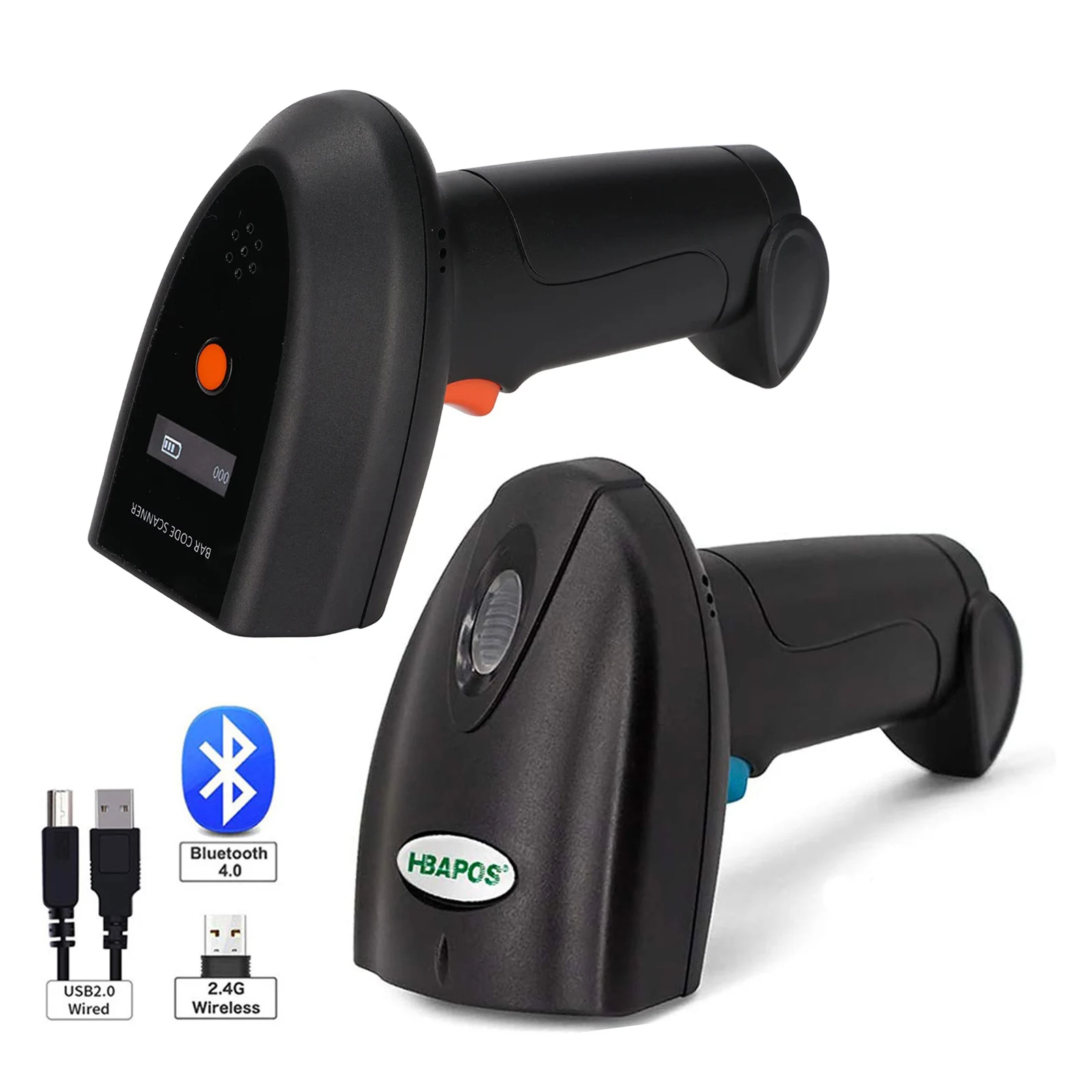 

Bluetooth Barcode Scanner 1D 2D QR Bar Code Reader 2.4G Wireless Wired USB Supermarket Handheld Barcod Reader