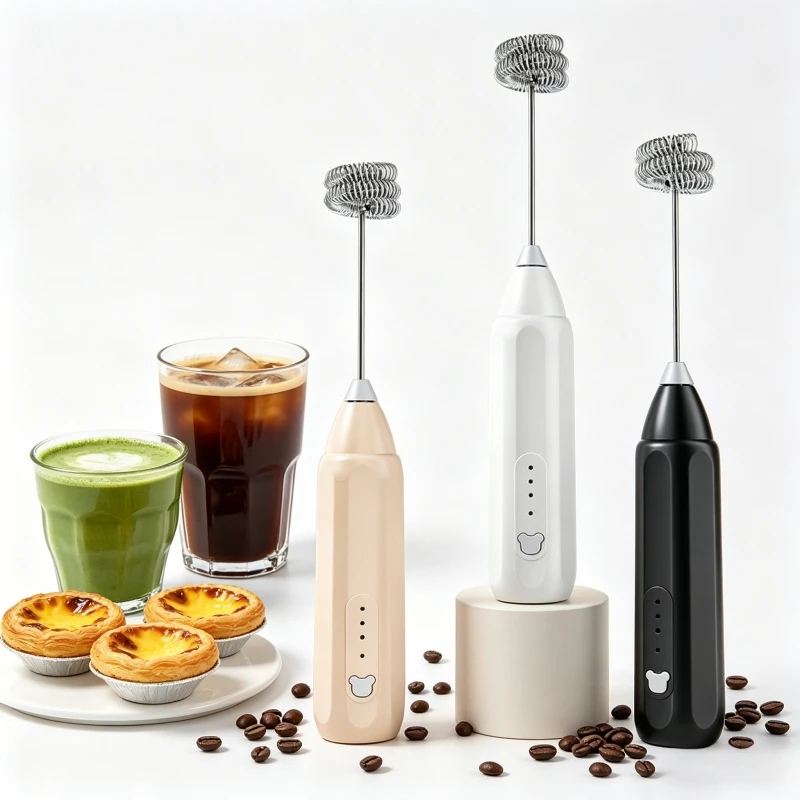Kitchen Rechargeable Milk Frother Handheld - Frother Wand, Drink Mixer, Electric Whisk Frother, for Cappuccinos Matcha Gift Idea 1