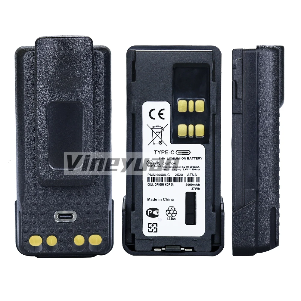 2 Batteries VHBW 2600mAh Pour Motorola DP4800, DP4601, GP328D, DP4801 – Li-ion 7,4V + Clips Ceinture
