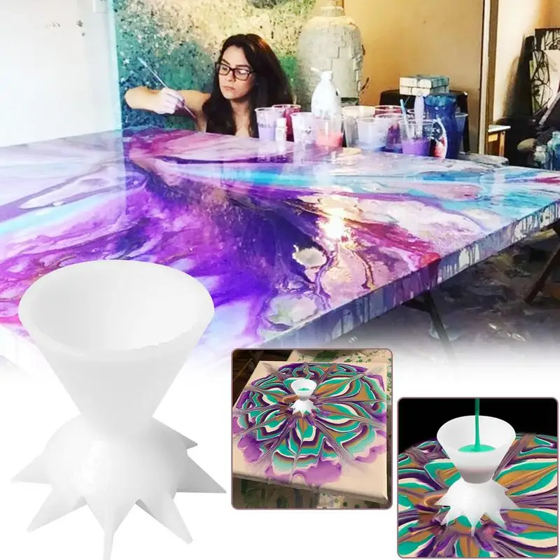 Epoxy Resin Paint Pouring Split Cup Mixing Mugs Funnel Split Cups For Making Pour Painting Mandala Flower Graffiti Accessories