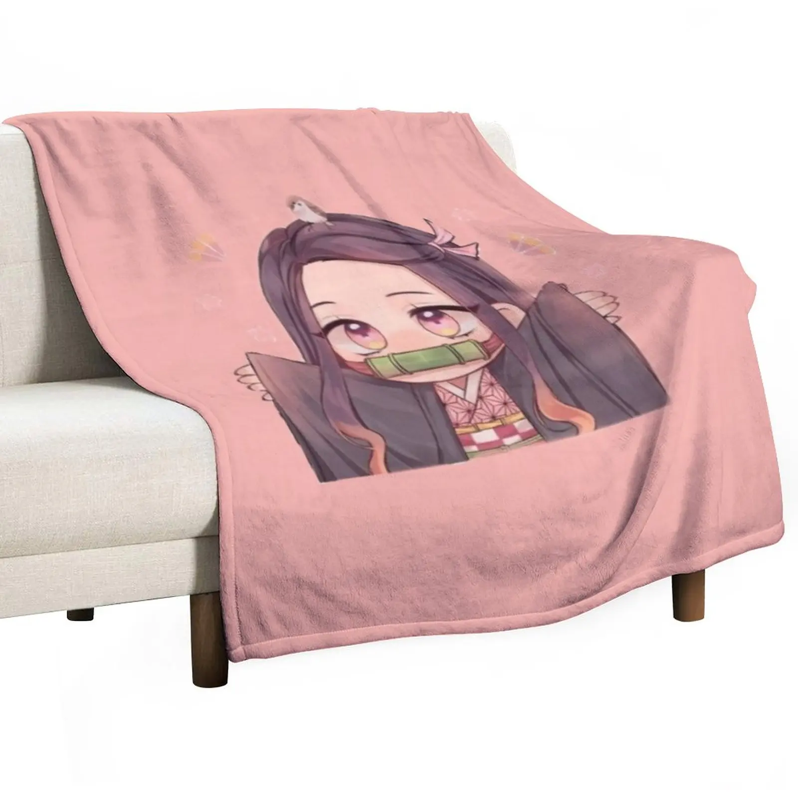 

nezuko - nezuko cute - nezuko demon slayer Throw Blanket Sofa Blankets Comforter Blanket