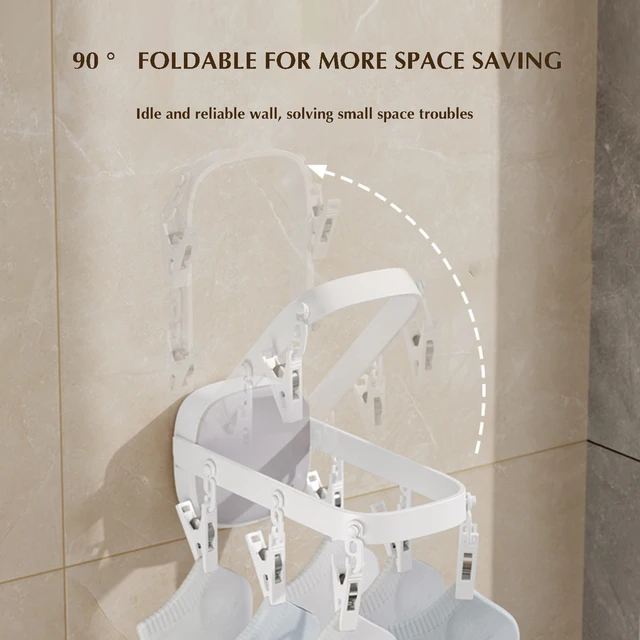 Falra Szerelt Ruhák Szárító Állvány Nincs Fúrómosó Törölközők Bébruhákhoz - Image 3