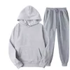 Men Tracksuit 2 Pieces Sets Hooded Sweatshirt +Drawstring Pants Male Hoodies Running Sportswear Men Women Autumn Sportwear 4