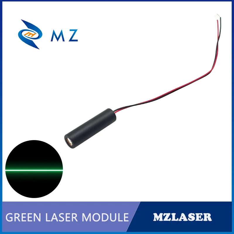 콤팩트 그린 라인 레이저 다이오드 모듈 520nm D10mm 5mW 3V 5V 12V 24V 고정밀 산업용 목공 기계용
