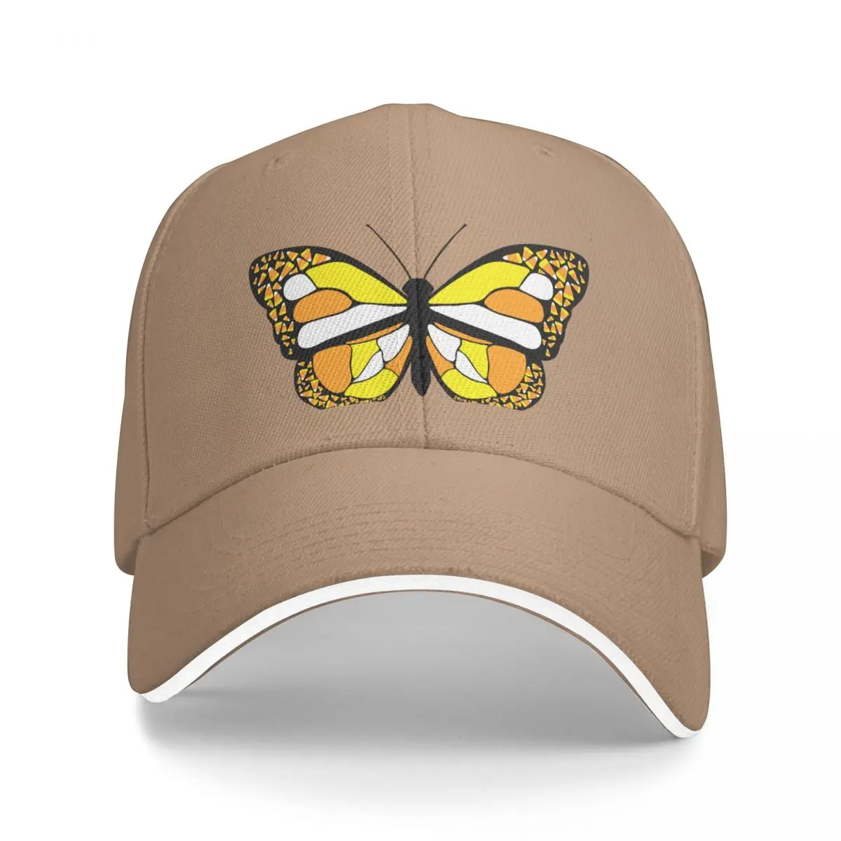 

Candy Corn Butterfly Bucket Hat Baseball Cap Ball cap Golf wear Women's winter hat Men's