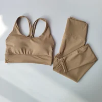 Yoga Suit Women High-end Sports Bras Leggings Slimming Hip Lifting Sports Fitness Bras and Leggings Tank Top Breathable Set - Image 2