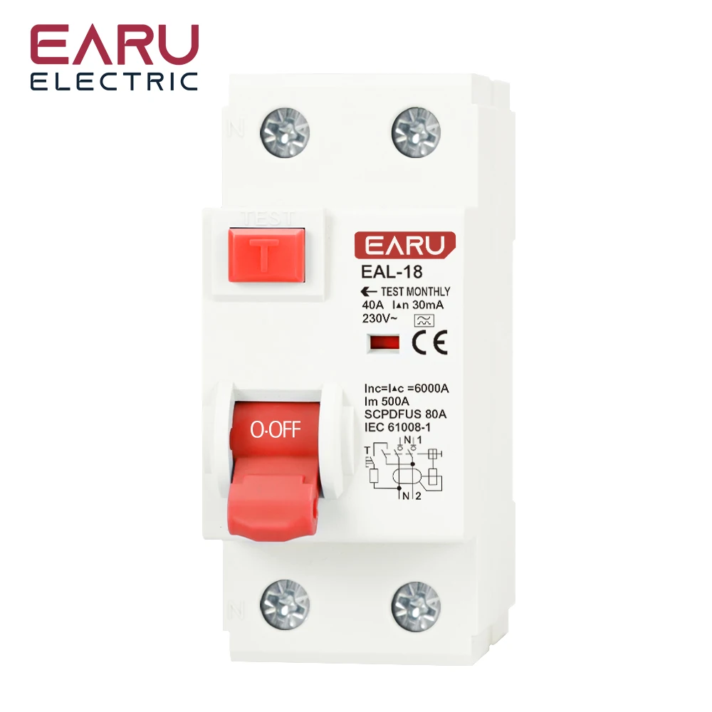 2P 32A 10/30/100/300mA Type A RCCB RCD ELCB Electromagnetic Residual Current Cir