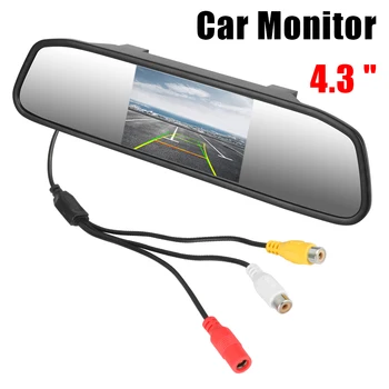 Monitor di parcheggio automatico video HD universale Monitor a colori LCD TFT Display per specchietto retrovisore per auto da 4,3 pollici