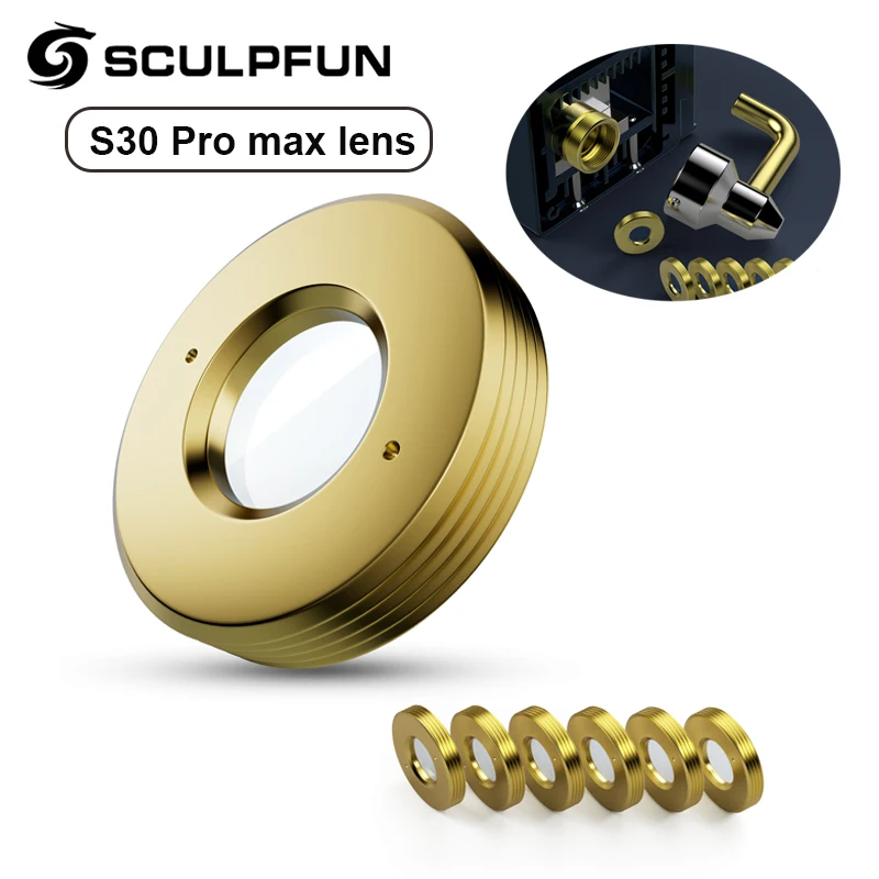 Laser Lens Laser Equipment Parts 6PCS Standard Lens for SCULPFUN S30 Pro Max /Ultra-22W / 33W Laser Len Reinforced Surface Anti-oil & Anti-smoke HighTransparent