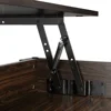 Modern 38.6" Wood Lift Top Coffee Table with Shelf for Livingroom, Espresso 5