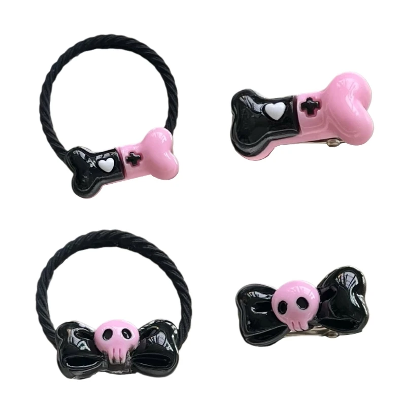 

A2ES Sweet Bone/ Bowknot Hairpin and Hair Clip Spring Summer Hair Rope