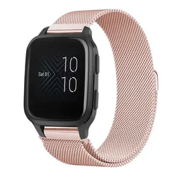 Elegant Milanese Mesh Bracelet - 20mm/22mm Premium Metal Watch Strap - Vivoactive 4 (10 - Barbie - powder)
