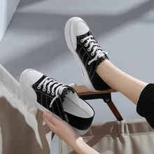 

Casual Sneakers Women Suede Leather Patchwork Mixed Colors Lace-Up Round Toe Platform Shoes Lady Flats Handmade