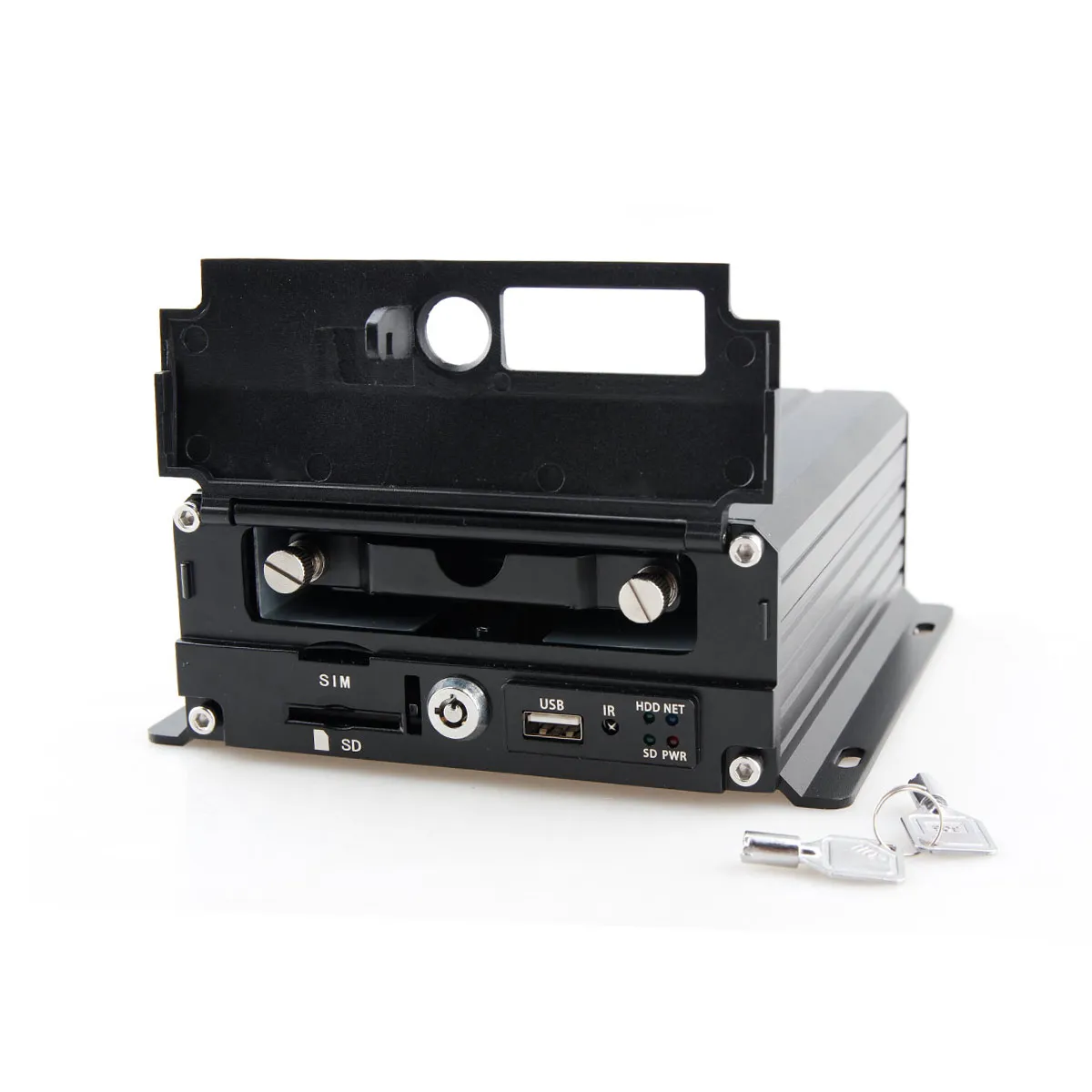 

512G SD и 4T HDD 4CHs MDVR для тяжелых автомобилей черная коробка