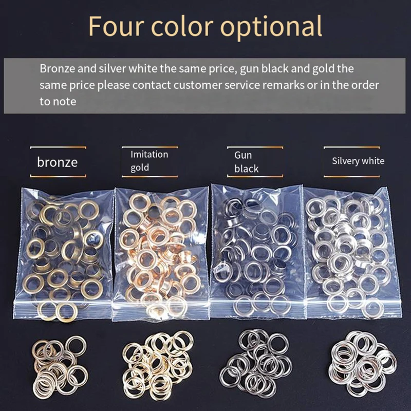 5000Sets Grommet Metal Eyelets Accessories Diy Craft Banner Clothing Clip Tarpaulin Curtains Shoes Bag Eyelets With Washer eyelet grommet ring eyelet grommet ring kit grommet eyelet kit screw back eyelets metal eyelet buttons