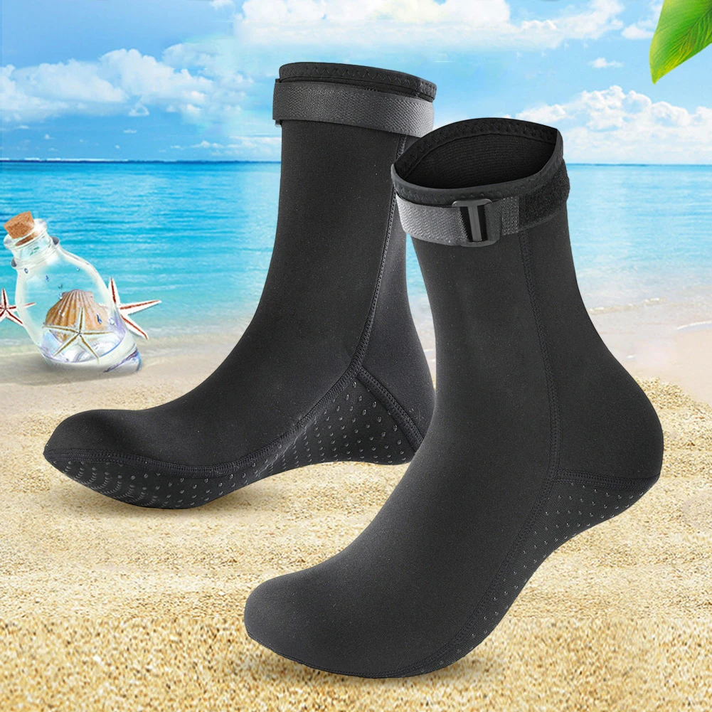 3mm Diving Surfing Boots Winter Warm Unisex Snorkeling Fin Sock Anti Slip Neoprene Wearable Portable Lightweight for Water Sport