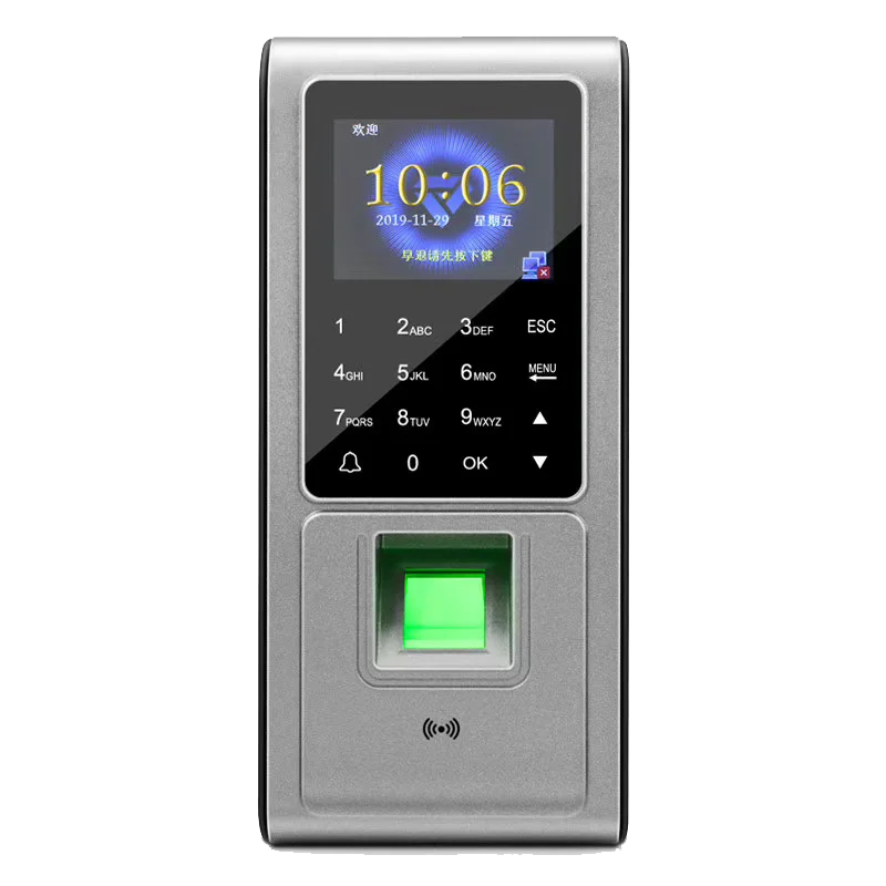 Fingerprint attendance machine 2.4'TFT True Color Screen Biometric Fingerprint Access Control 16 Keys Electric RFID Reader Password Keypad System