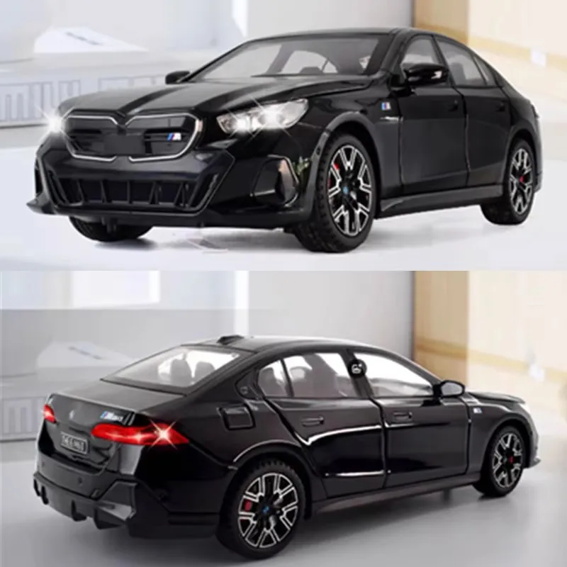 1:24 BMW i5 M60 Coupe Alloy Car Model Diecasts Metal Limousine Pure Electric Vehicles Car Model Simulation Sound Light Kids Gift 3