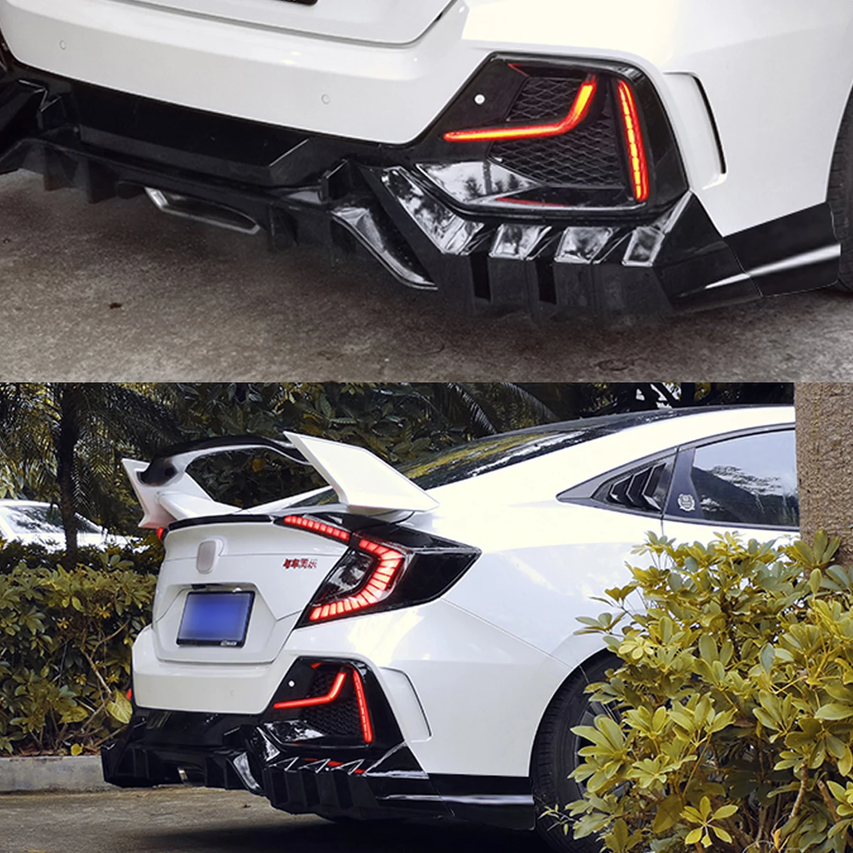 ホンダシビック10th 16-21用リアスポイラーバンパー,カーアクセサリー