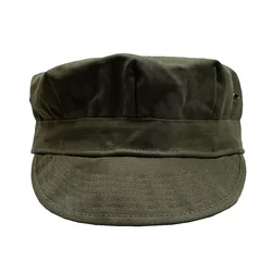 Sombrero octogonal de camuflaje verde militar, americano, americano, HBT, retro, WW2, Ejército de EE. UU., cultivos marinos, deportes, hombre, vintage