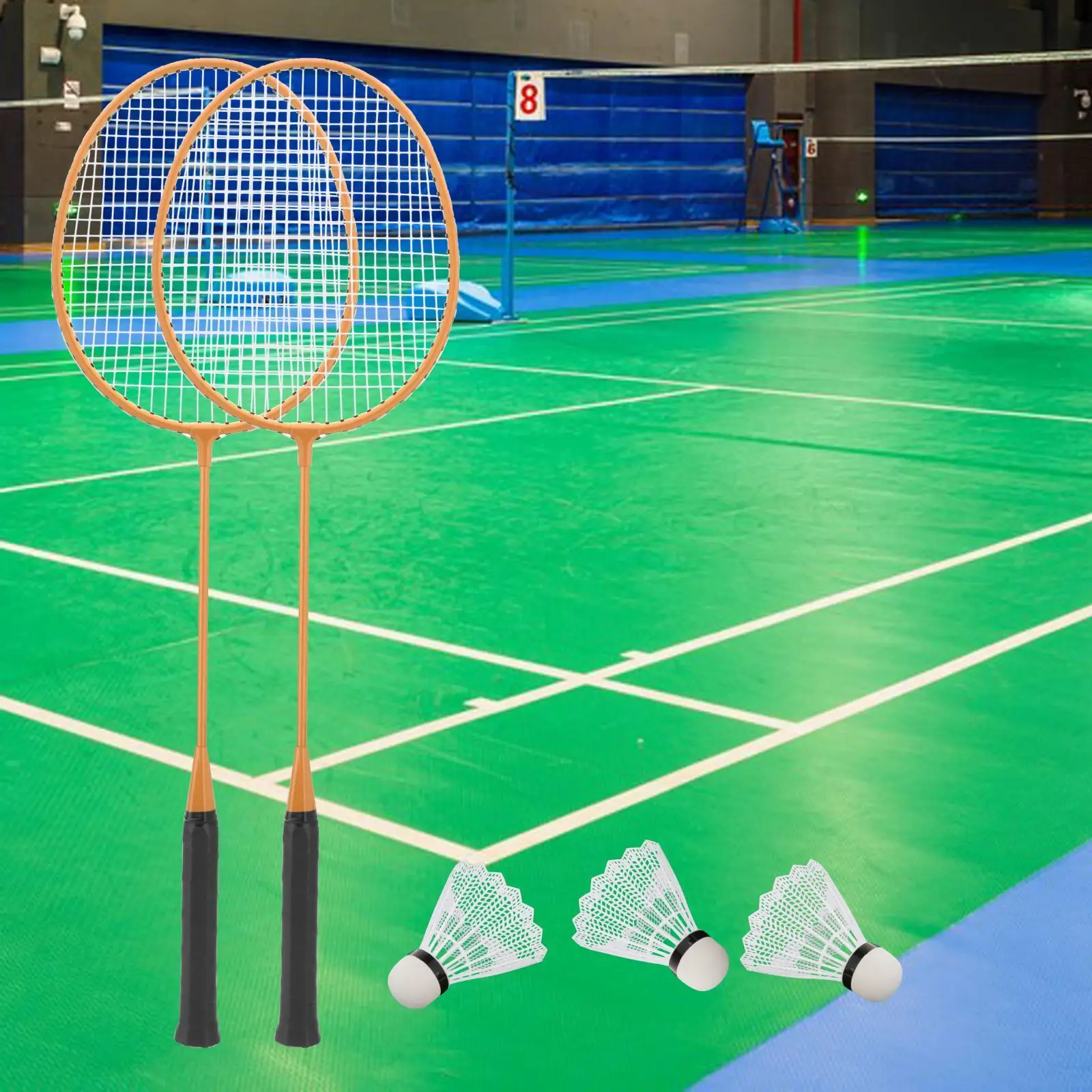 2Pcs Badminton Rackets Badminton Shuttlecock Tennis Racquet Professional with 3