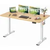 Electric Height Adjustable Standing Desk Large 55 x 24 Inches Sit Stand up Desk Home Office Computer, Computers Desks 2
