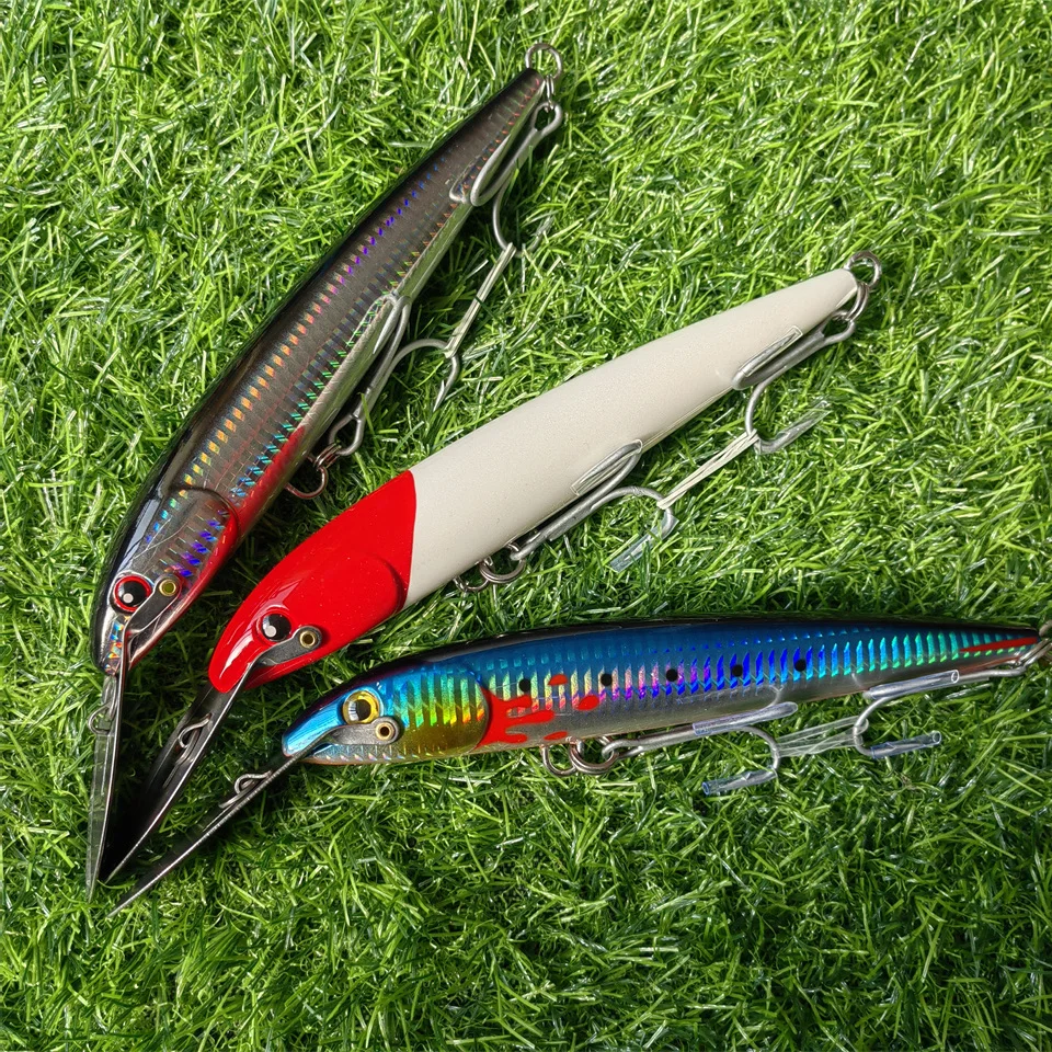3PCS Trolling Casting Minnow Fishing Lure 130mm 33g 185mm 60g 225mm 76g Lure  Artificial Hard Bait for Sea Boat Fishing Lures - AliExpress