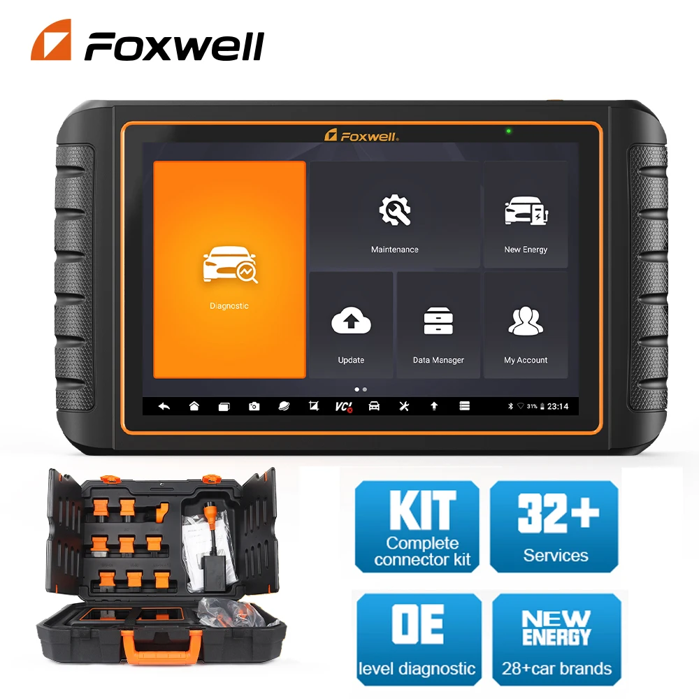

Диагностический сканер FOXWELL GT75 OBD2, кодирование ЭБУ, двунаправленное управление, 32 сброса, все системы диагностики, автомобильные инструменты PK GT65
