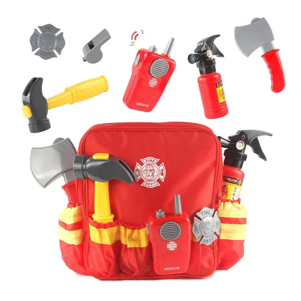 Toy Kids Firefighter Cosplay Costume for Boys Girls Carnival Party Sam Fireman Uniform Carnival Toys Outfits Work Clothing cosplay costume