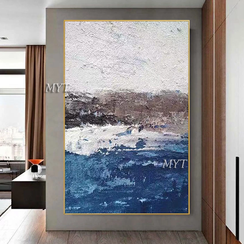 

Texture Thick Acrylic Canvas Art Handmade Contemporary Abstract Oil Painting Large Living Room Wall Picture Frameless Home Decor