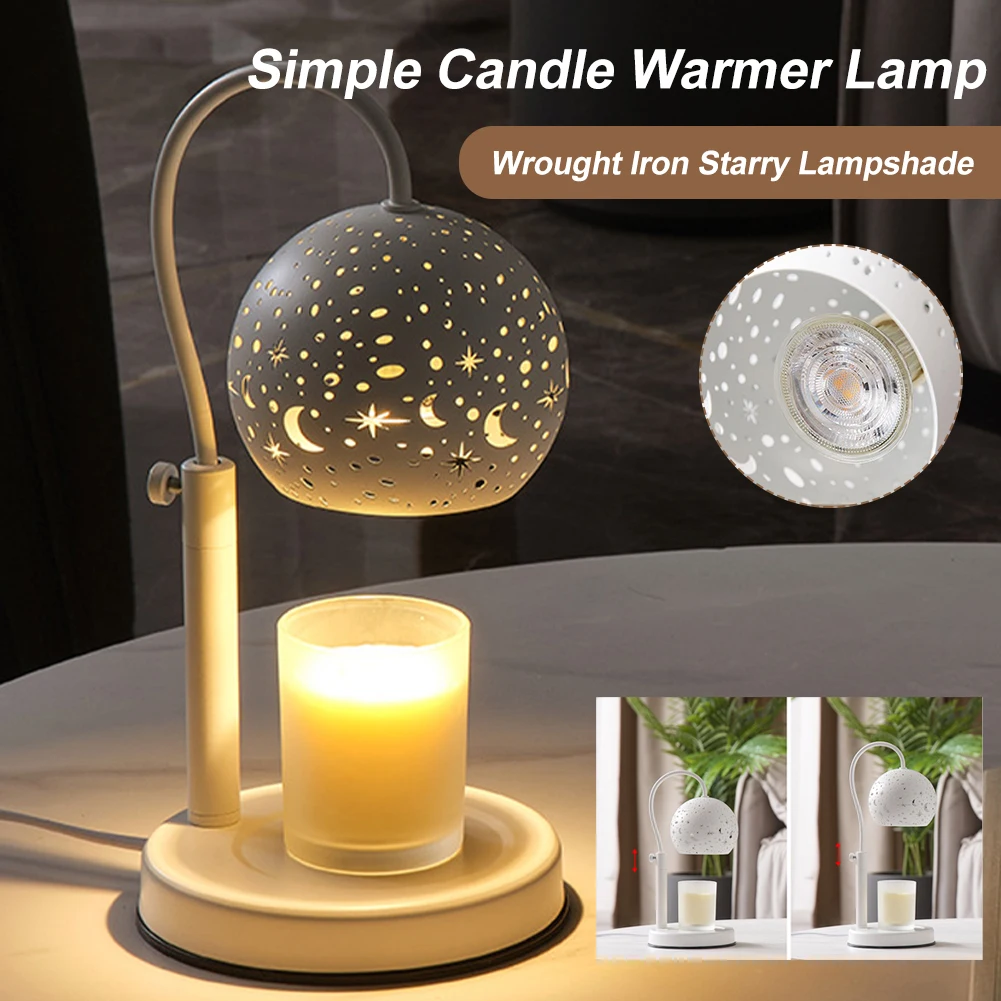 

Candle Warmer Lamp with Timer Dimmable Candle Melting Lamp Adjustable Height Candle Heat Melter Lamp for 135-190mm Jar Height