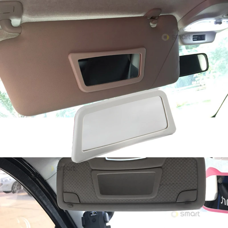 Car Interior Mirror Portable Makeup Mirror Auto Sun-Shading Visor HD Mirrors For Smart Fortwo 451 2009-2014 Accessories,car makeup mirror