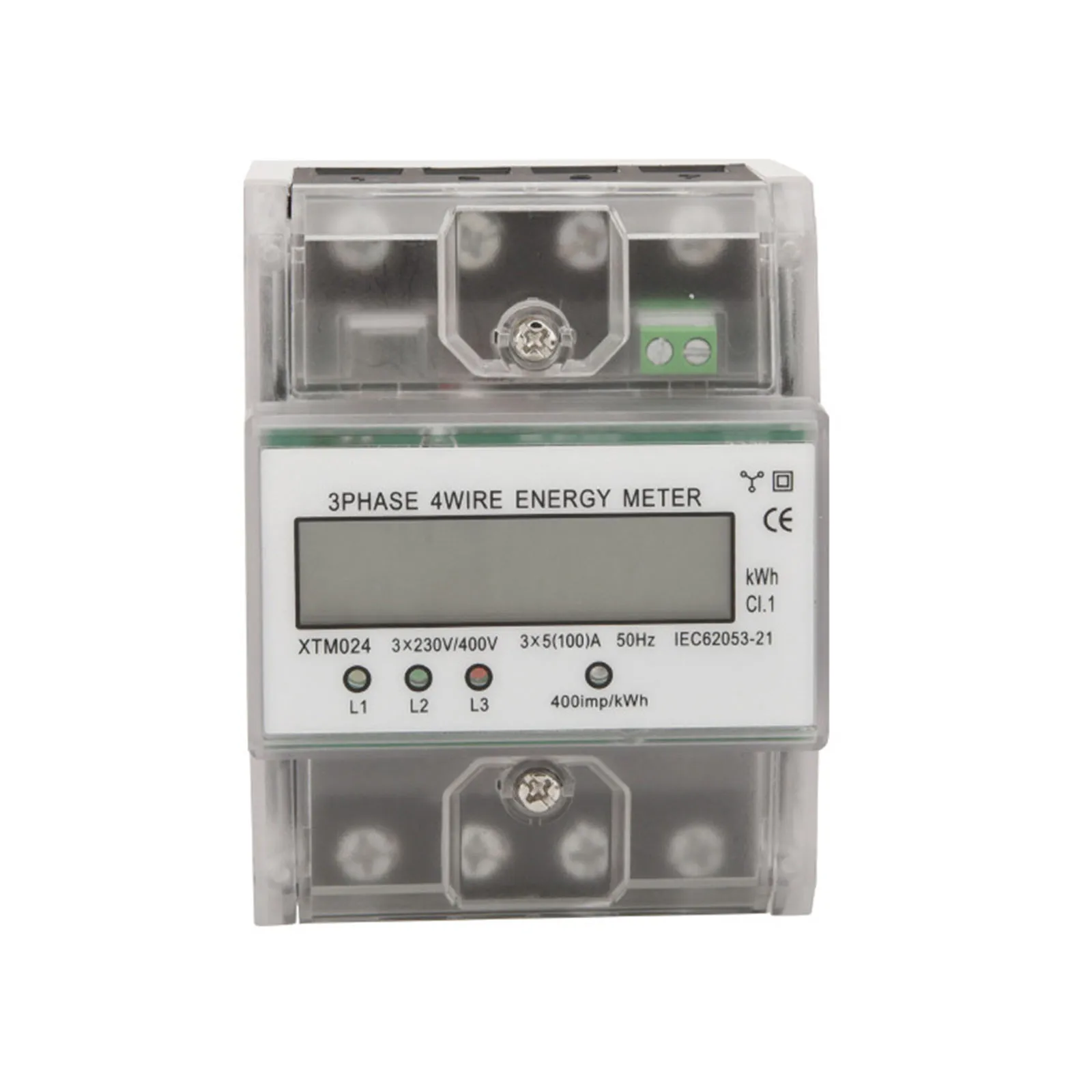 

Electricity Meter Guide Rail Type Electric Energy Meter 3-Phase 4-Wire 230/400V 5-100A LCD IEC62052-11 Digital Rail Meter Power