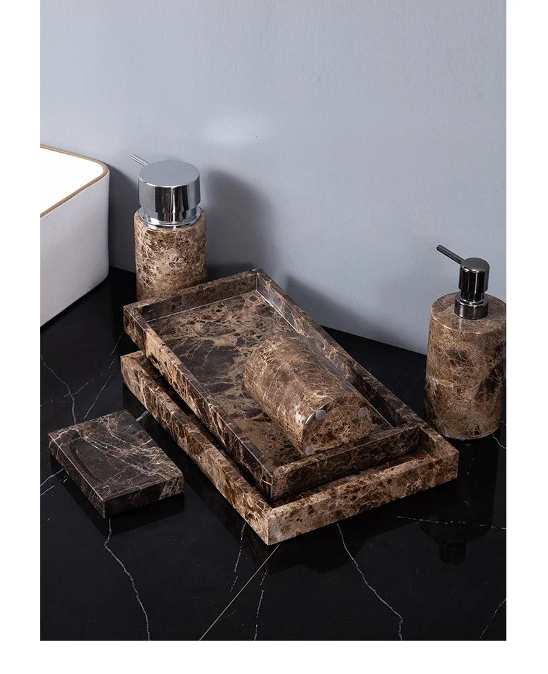 Emperador Dark Marble Bath Set Image 3