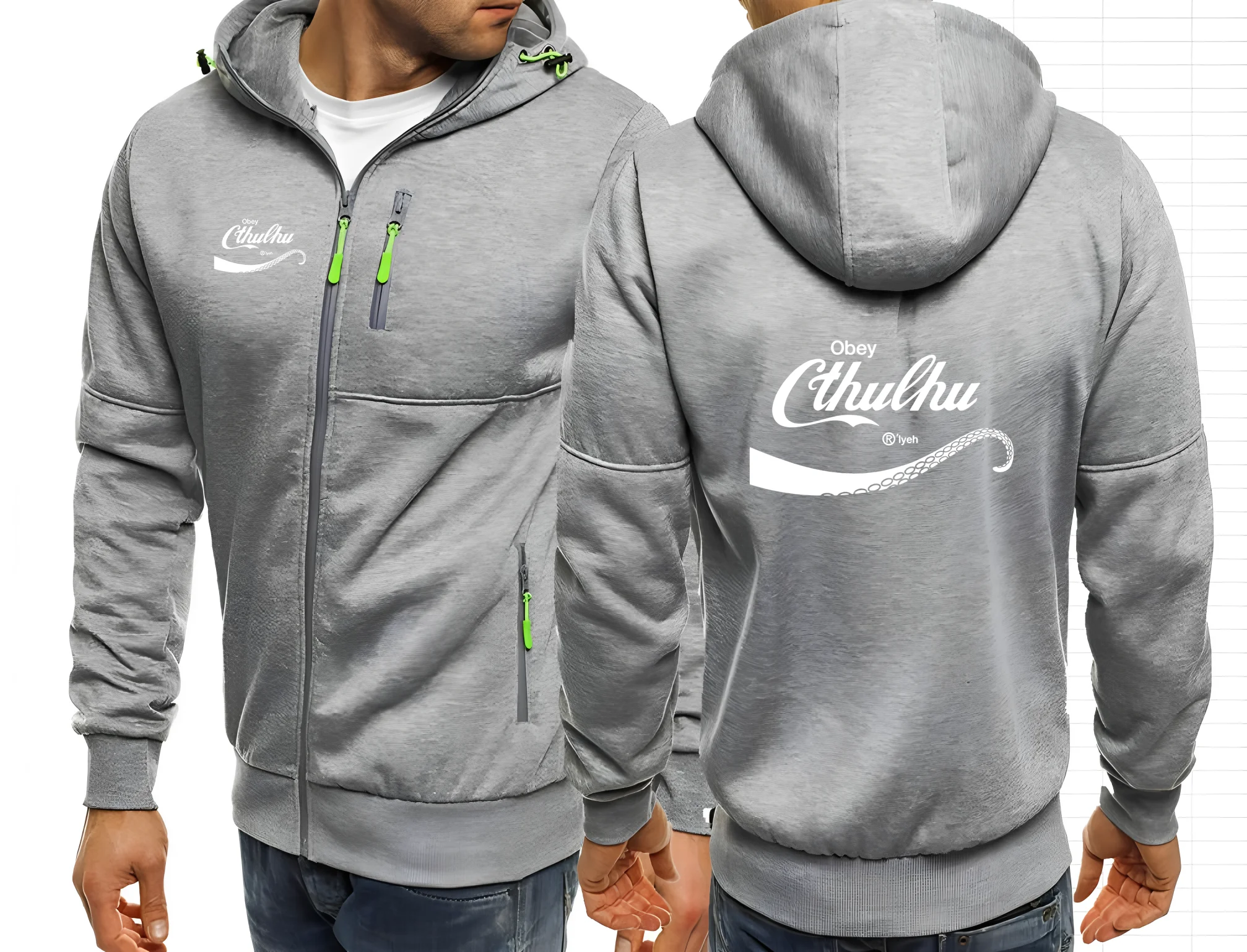 Necronomicon:Call Of Cthulhu Cthulu And Lovecraft Miskatonic University Zipper Hoodies Sweatshirts Slim Fit Jackets Coats GHH5
