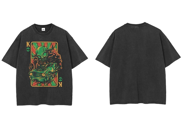 Alien Playing Card Graphic T-Shirt S858c5f981c4c45a882a9a76765e2b2fbQ