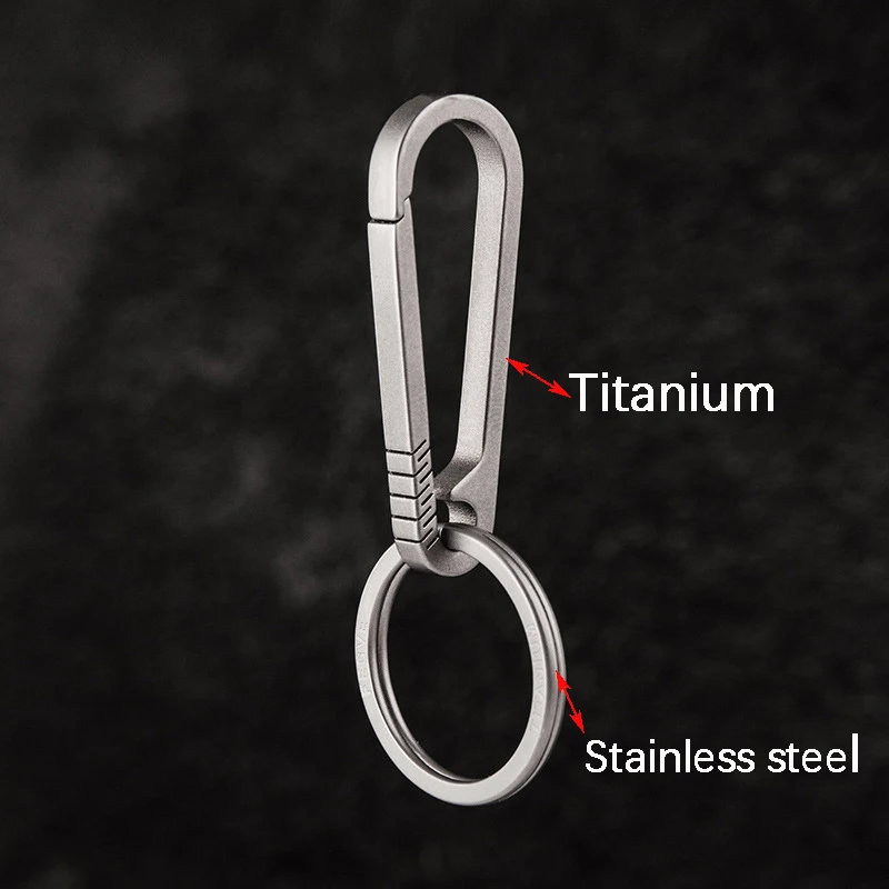 Set Portachiavi A Sgancio Rapido In Titanio Con Moschettone E Anelli - Girevole 360° Antigroviglio, Leggero E Resistente - Completo Di Accessori - 2