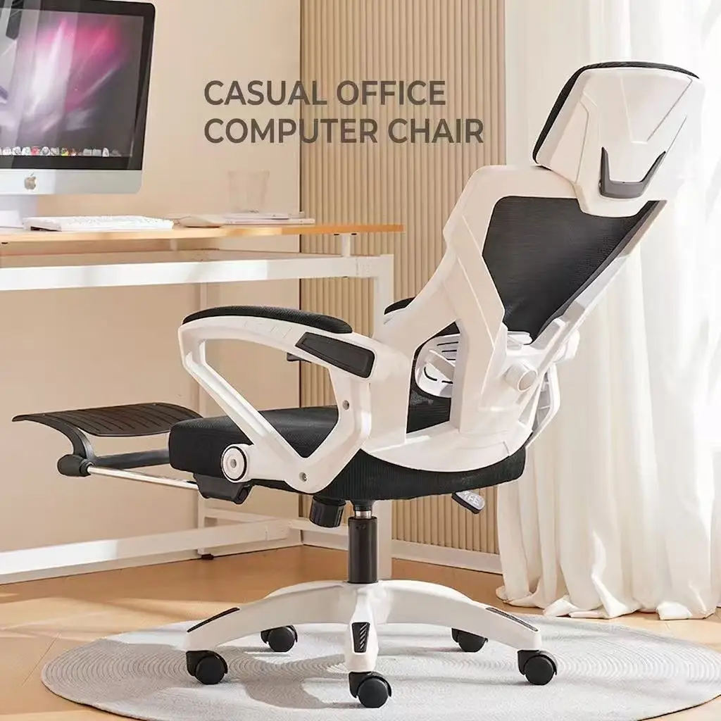 Sedia da Gaming Ergonomica con Poggiapiedi, Sedia da Ufficio Reclinabile con Schienale Alto, Supporto Lombare Regolabile, Sedia Girevole da Scrivania