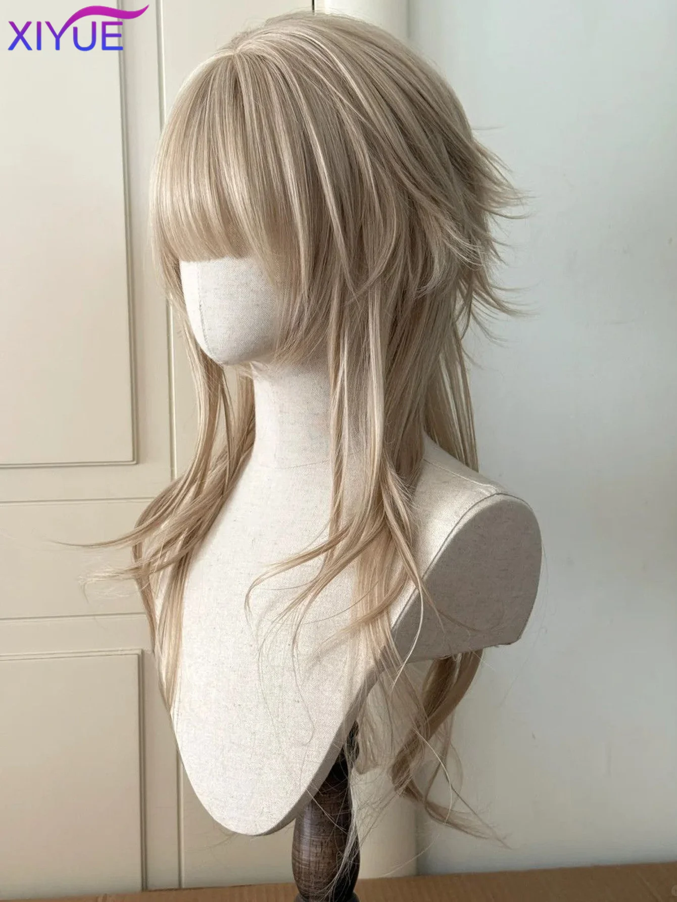 Synthetic Princess Cut Double ponytail Lolita Wig with Bangs Girl Ombre Blonde brown Brown Black Cosplay Halloween Harajuku wig