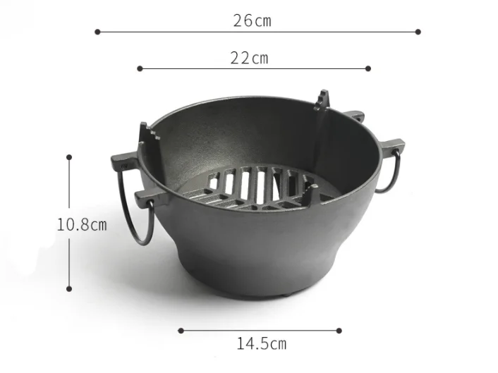 Poêle à barbecue portable en fonte et au charbon de bois, barbecue en  tissu, dessus de table, marmite, poêle chauffante, style chinois rétro,  poêle en aluminium - AliExpress