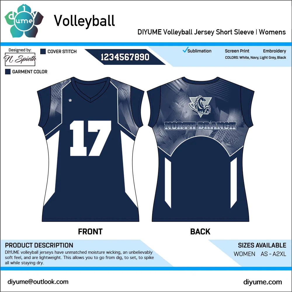 New Sublimation Men Women Kid Volleyball Short Sleeve V-neck Jerseys Speed Dry High Elasticity Sports Competition Tee